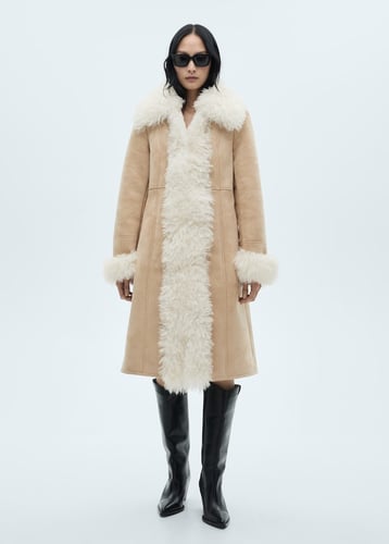 Shearling-lined coat