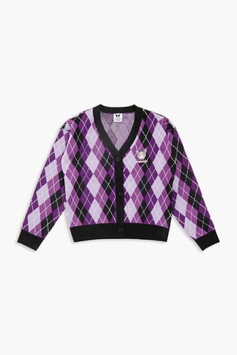 Girls Kuromi Cardigan Sweater (Kids)