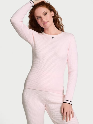 Victoria's Secret Luxe Cable-Knit Crewneck