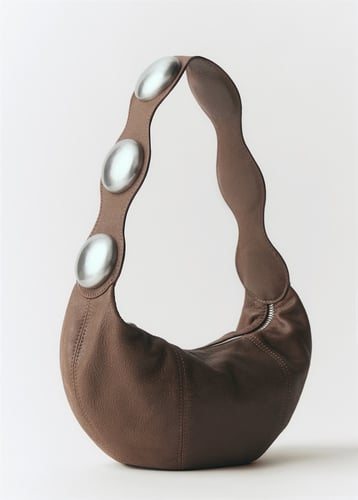 Stud leather bag