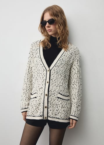 Flecked oversize cardigan