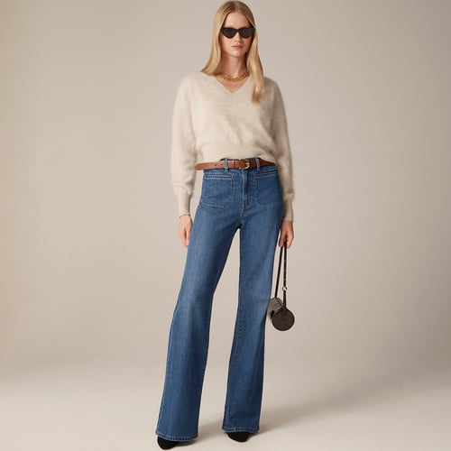 High-rise flare jean in 1996 semi-stretch