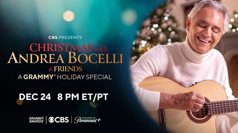 Christmas With Andrea Bocelli & Friends - A GRAMMY Holiday Special on CBS!