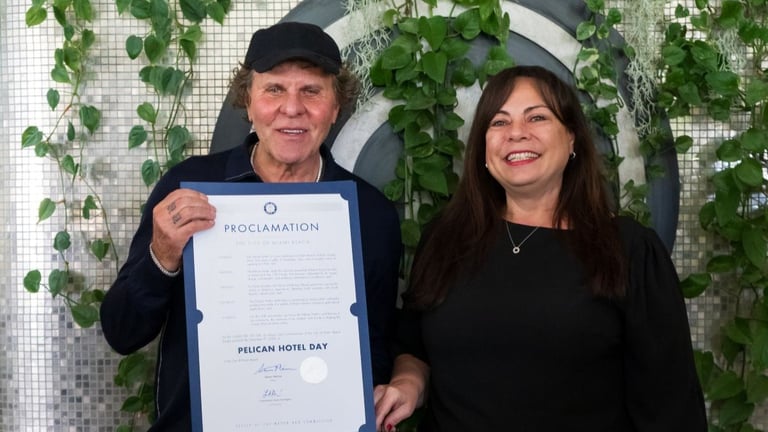 City of Miami Beach Declares December 5 Pelican Hotel Day in Celebration of 30th Anniversary