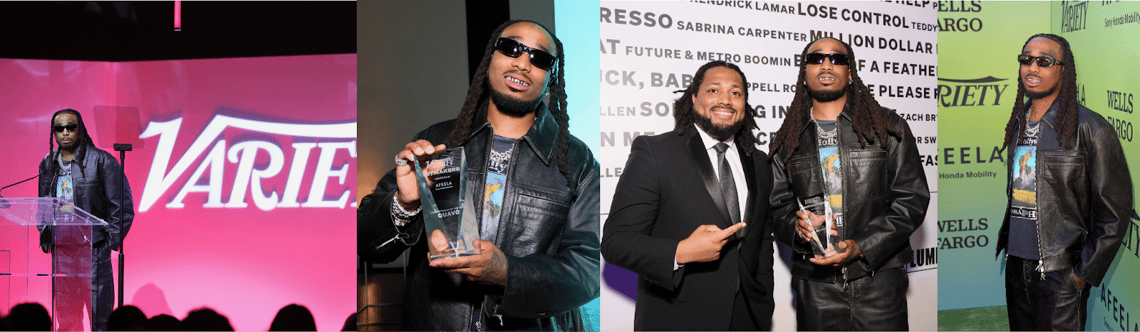 Quavo Honored As Humanitarian Of The Year At The 8th Annualvariety Hitmakers Brunch In Los Angeles 