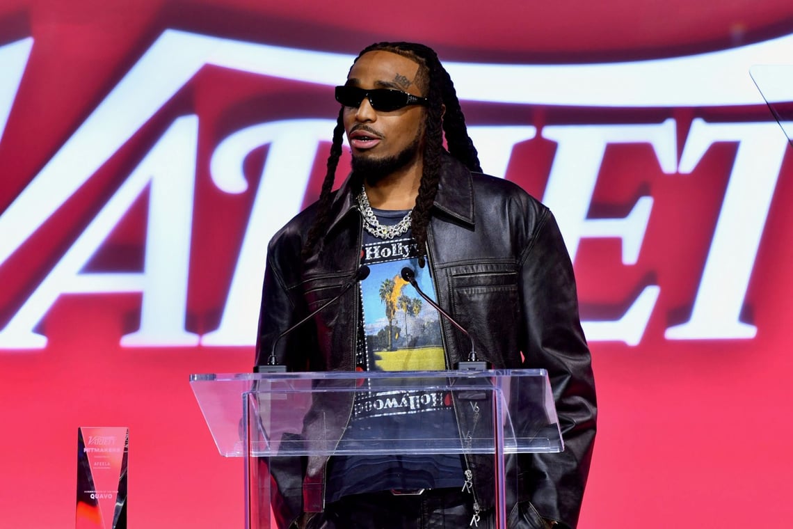 Quavo Honored As Humanitarian Of The Year At The 8th Annualvariety Hitmakers Brunch In Los Angeles 