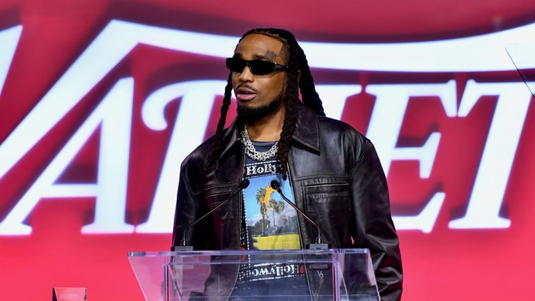 Quavo Honored As Humanitarian Of The Year At The 8th Annualvariety Hitmakers Brunch In Los Angeles