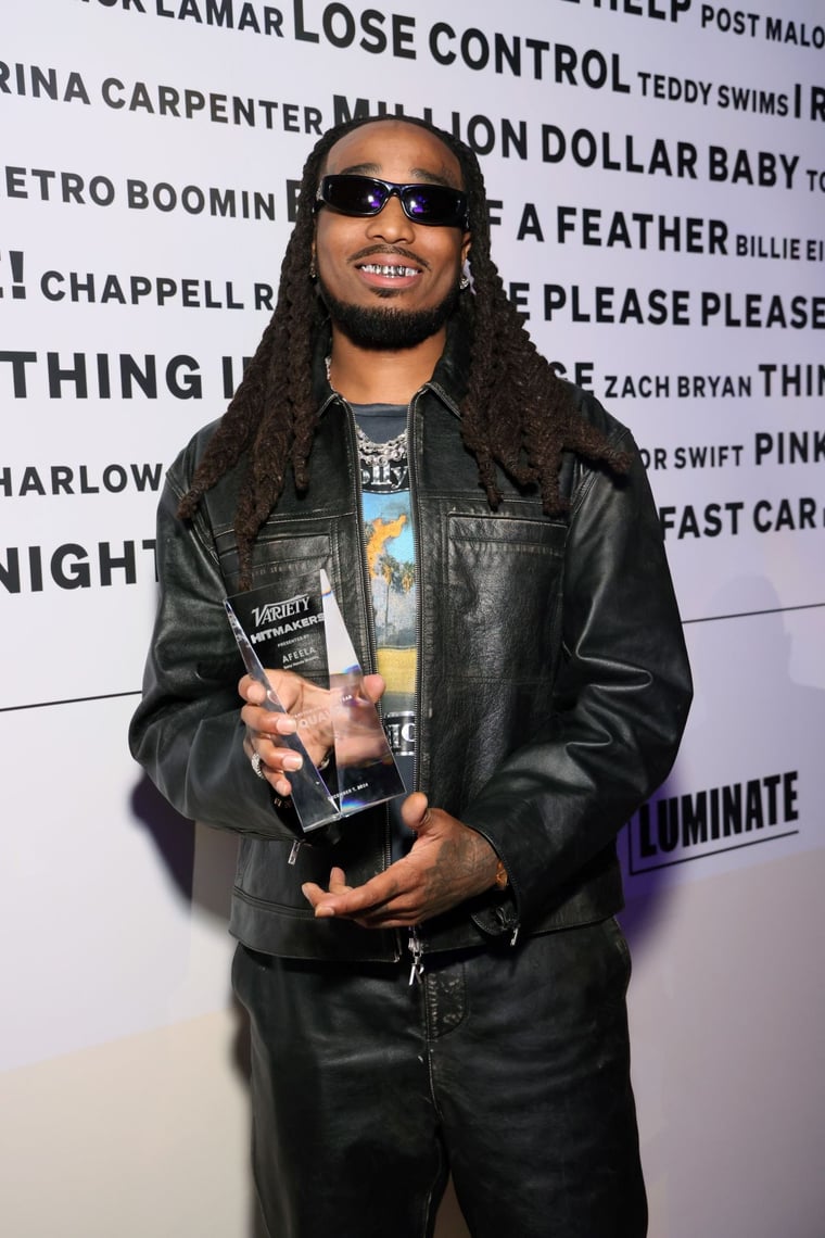 Quavo Honored As Humanitarian Of The Year At The 8th Annualvariety Hitmakers Brunch In Los Angeles 