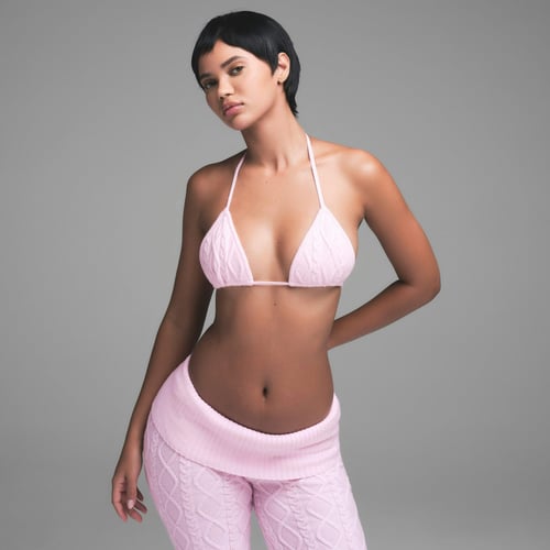 SWEATER KNIT TRIANGLE BRALETTE