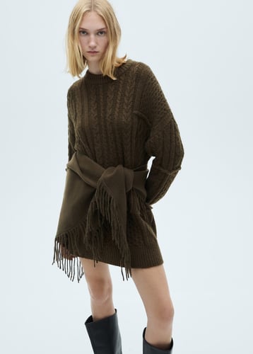 Cable knit dress