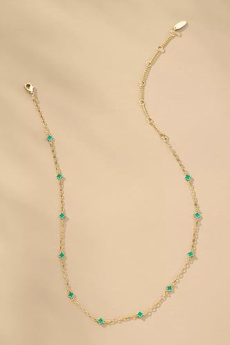 Tiny Clover Chain Necklace
