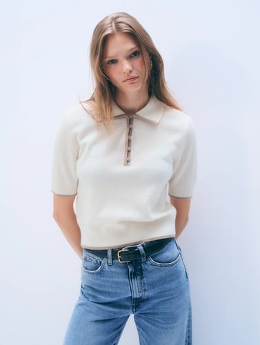 Cashmere Button Polo