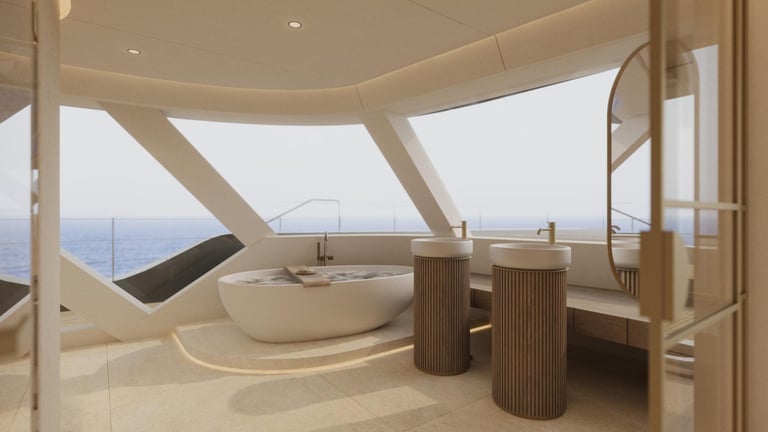 Sunreef Reveals The Custom Interior of Its New 35m Eco Sailing Catamaran