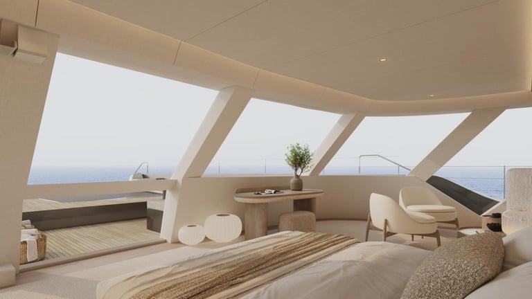 Sunreef Reveals The Custom Interior of Its New 35m Eco Sailing Catamaran