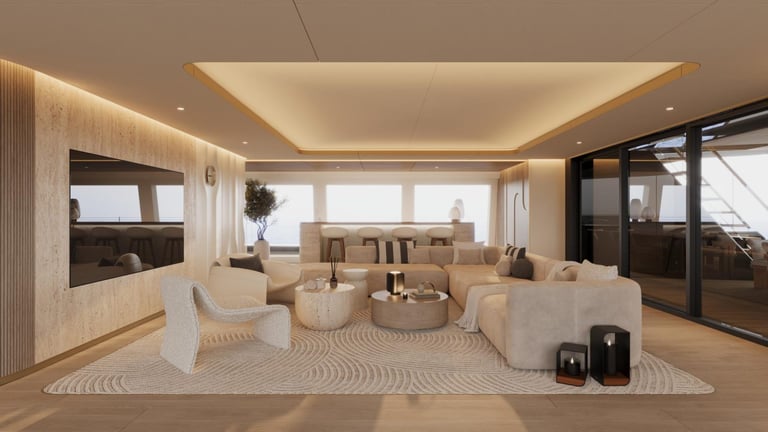 Sunreef Reveals The Custom Interior of Its New 35m Eco Sailing Catamaran