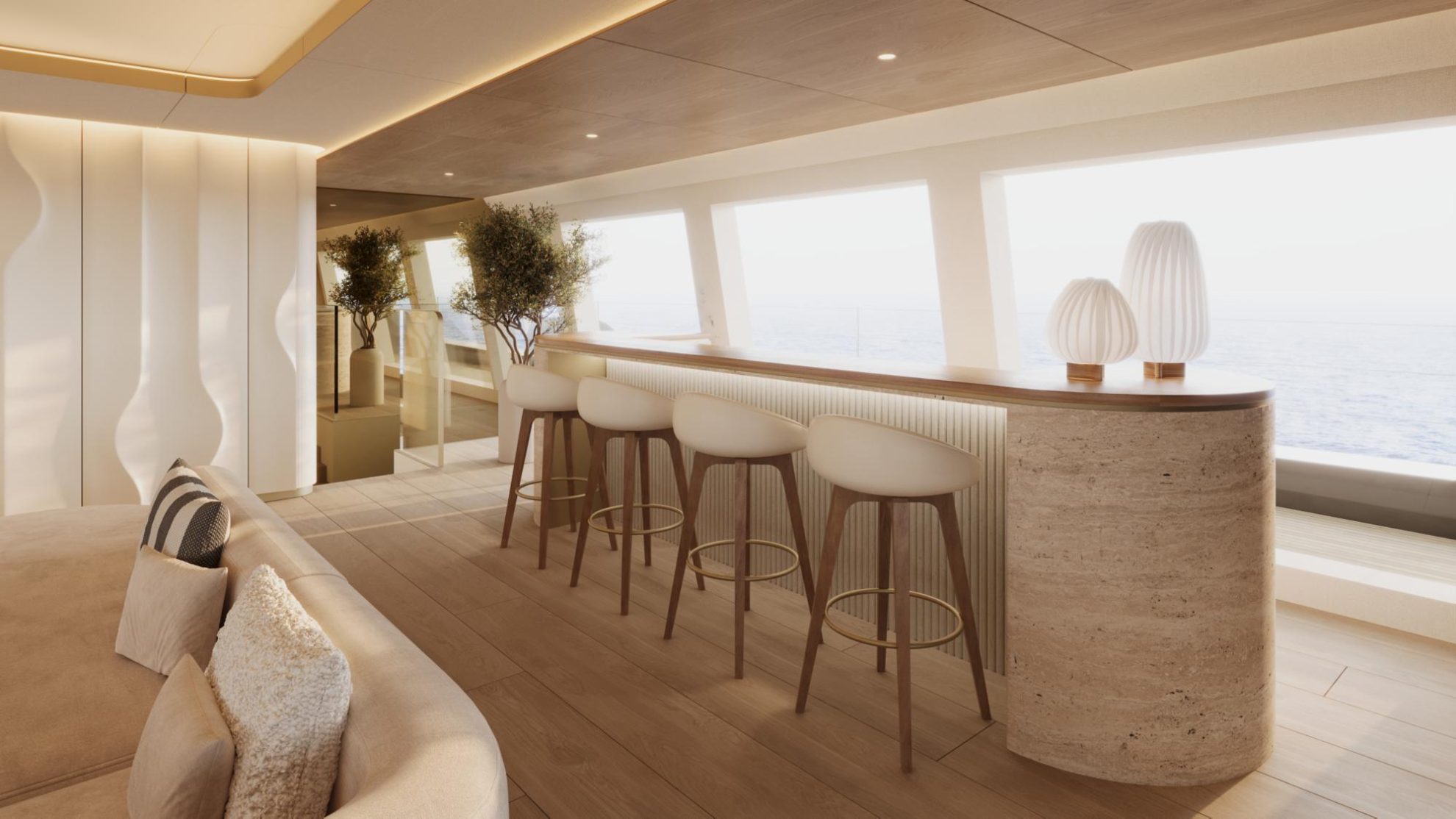 Sunreef Reveals The Custom Interior of Its New 35m Eco Sailing Catamaran