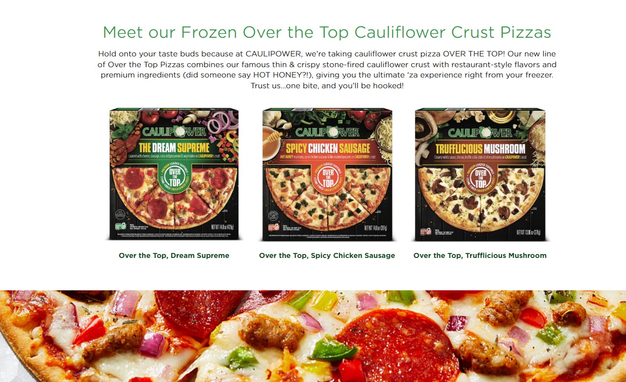 Over the Top, Cauliflower Crust Pizza