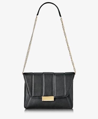 Paige Clutch Black Italian Calfskin Leather