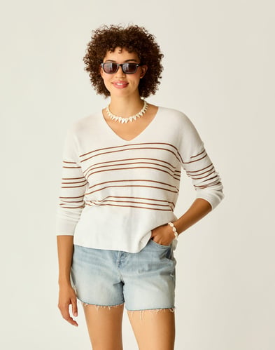 Zella Pullover Relaxed V-Neck Sweater