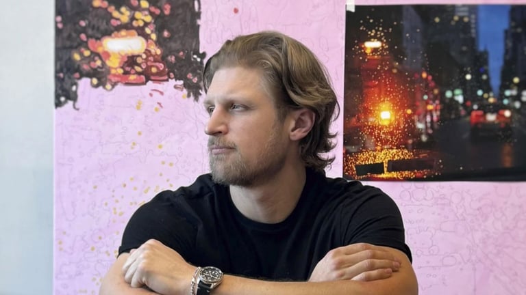 Gregory Thielker Wohnzimmer-Galerie-Empfang im Arlo SoHo