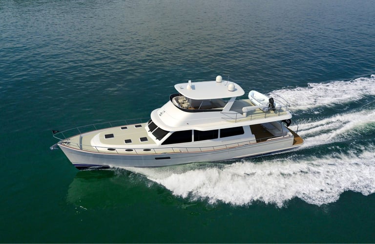 Die neue Grand Banks 62 feiert ihre Weltpremiere auf der Palm Beach International Boat Show 2025.