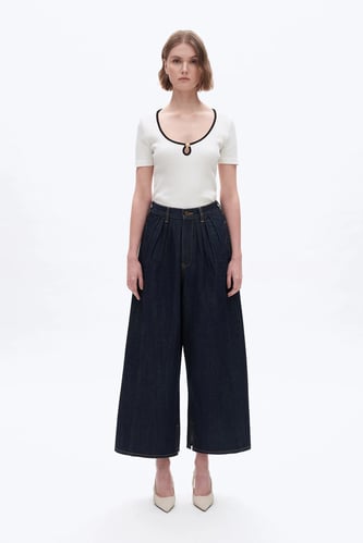 Super High Rise Wide Leg Denim Jeans