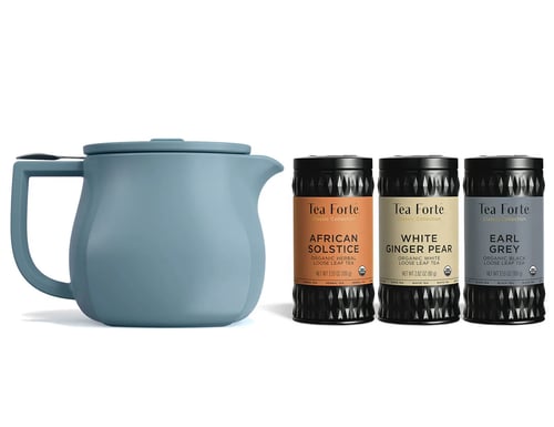 Fiore Teapot & Loose Tea Trio