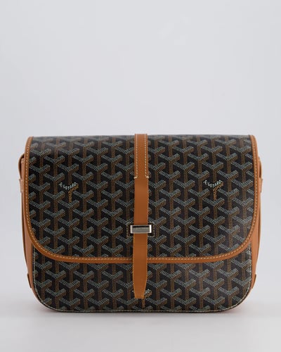 Goyard Brown & Black Belvedere Messenger Bag