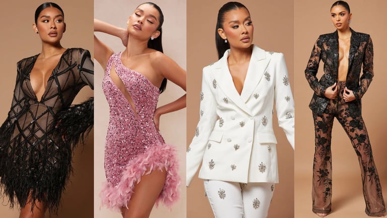 Ottieni il look con Fashion Nova: risplendi con abiti con strass e paillettes!