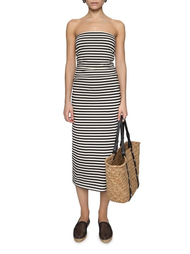 Rebecca Minkoff Bowie Striped Cotton Knit Tube Midi-Dress