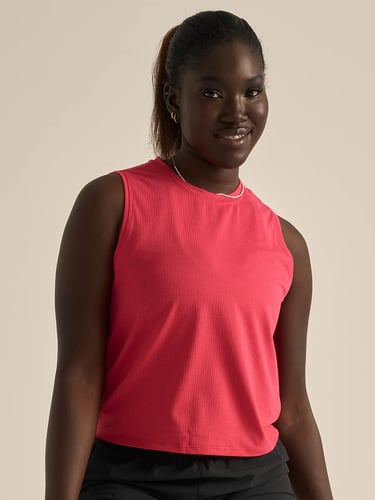 ThinkFast Mesh Cropped Muscle Tank