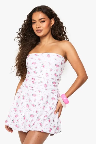 Ditsy Floral Bandeau Mini Dress