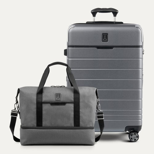 Travelpro® x Travel + Leisure® Medium Check-in Spinner and Drop-Bottom Weekender Bag Luggage Set