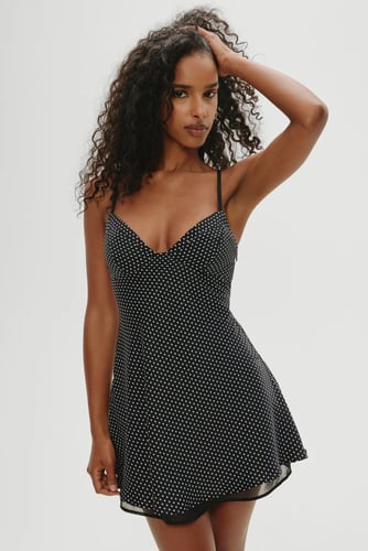 x Khy Kenley Mini Vestido de Satén