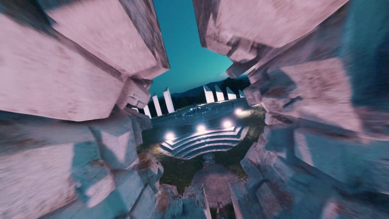 UTOPIA dévoile un live hybride cinématique au mémorial brutaliste de Kadinjača