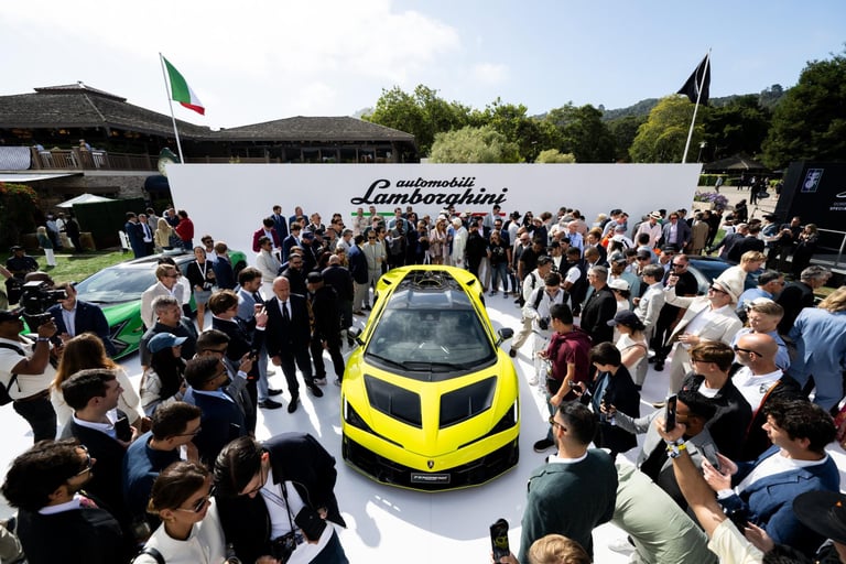 Lamborghini has officially revealed the "Lamborghini Fenomeno": V12 Hybrid Masterpiece at The Quail