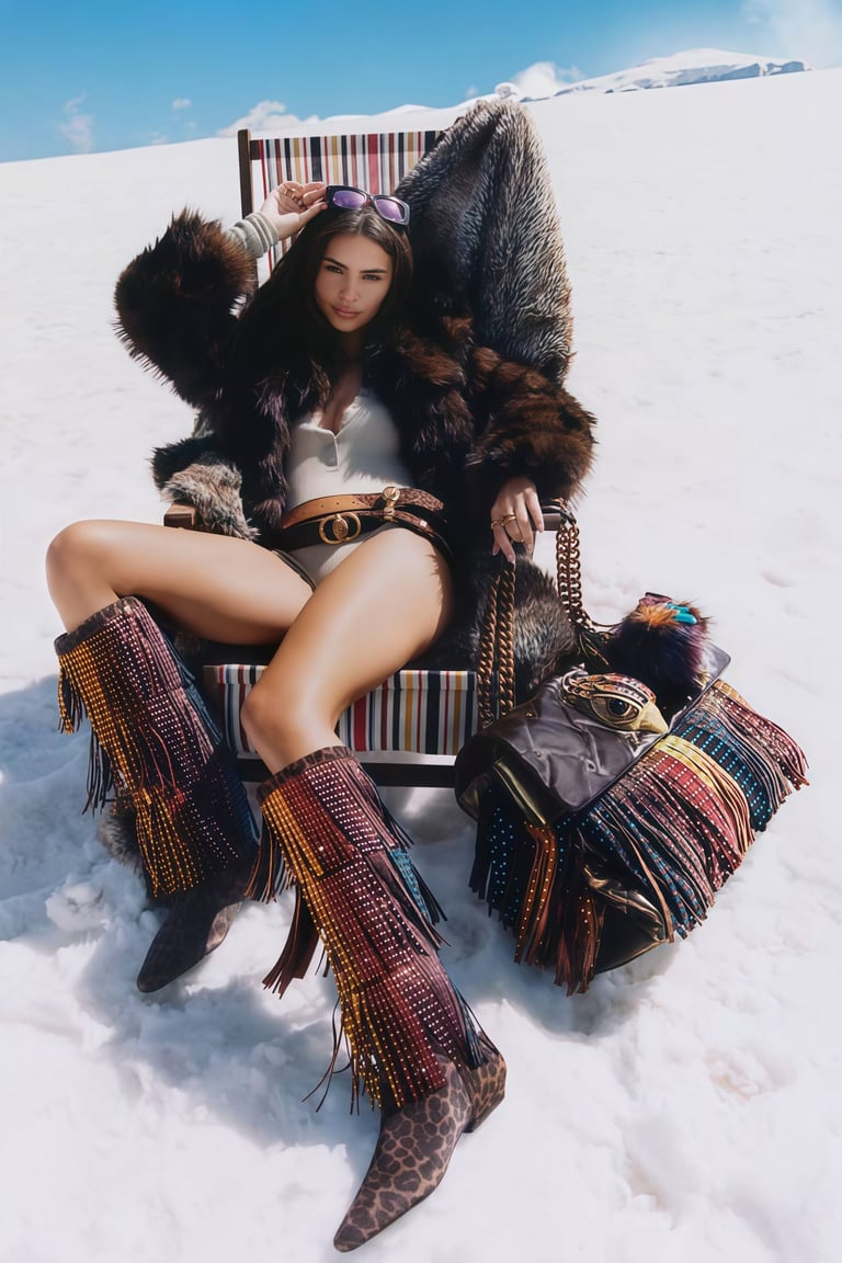 Emily Ratajkowski entzündet den Winter in der Herbstkampagne 2025 von Kurt Geiger
