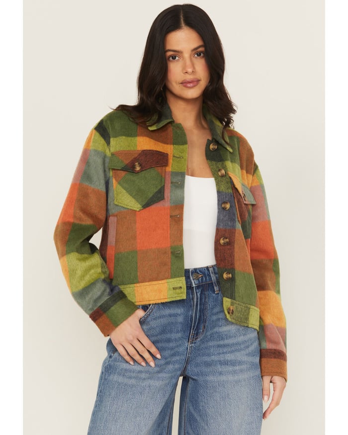 Buffalo Plaid Print Coat