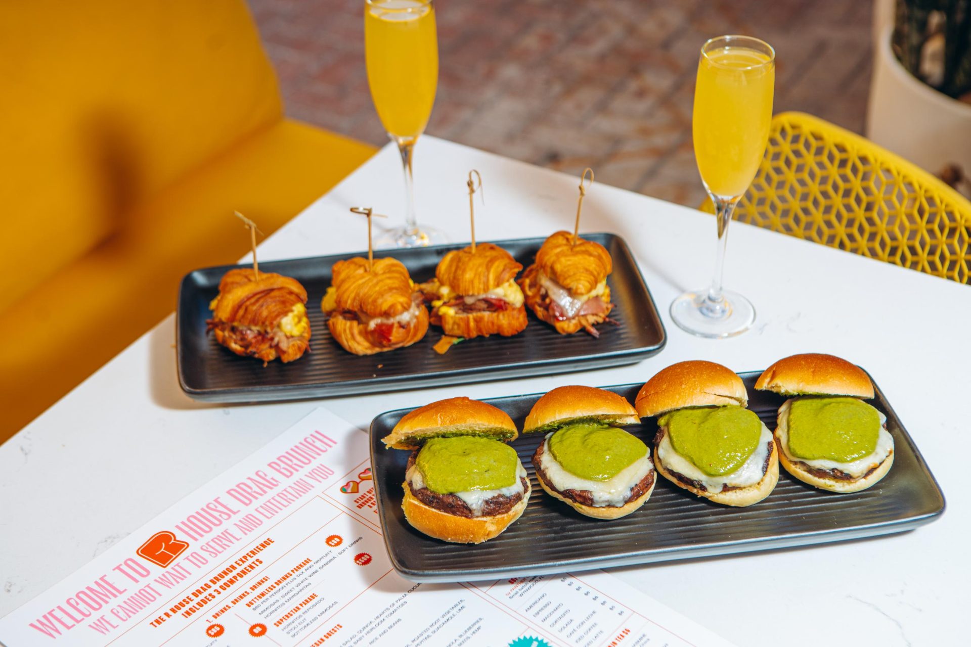 Chimichurri cheeseburger slider
