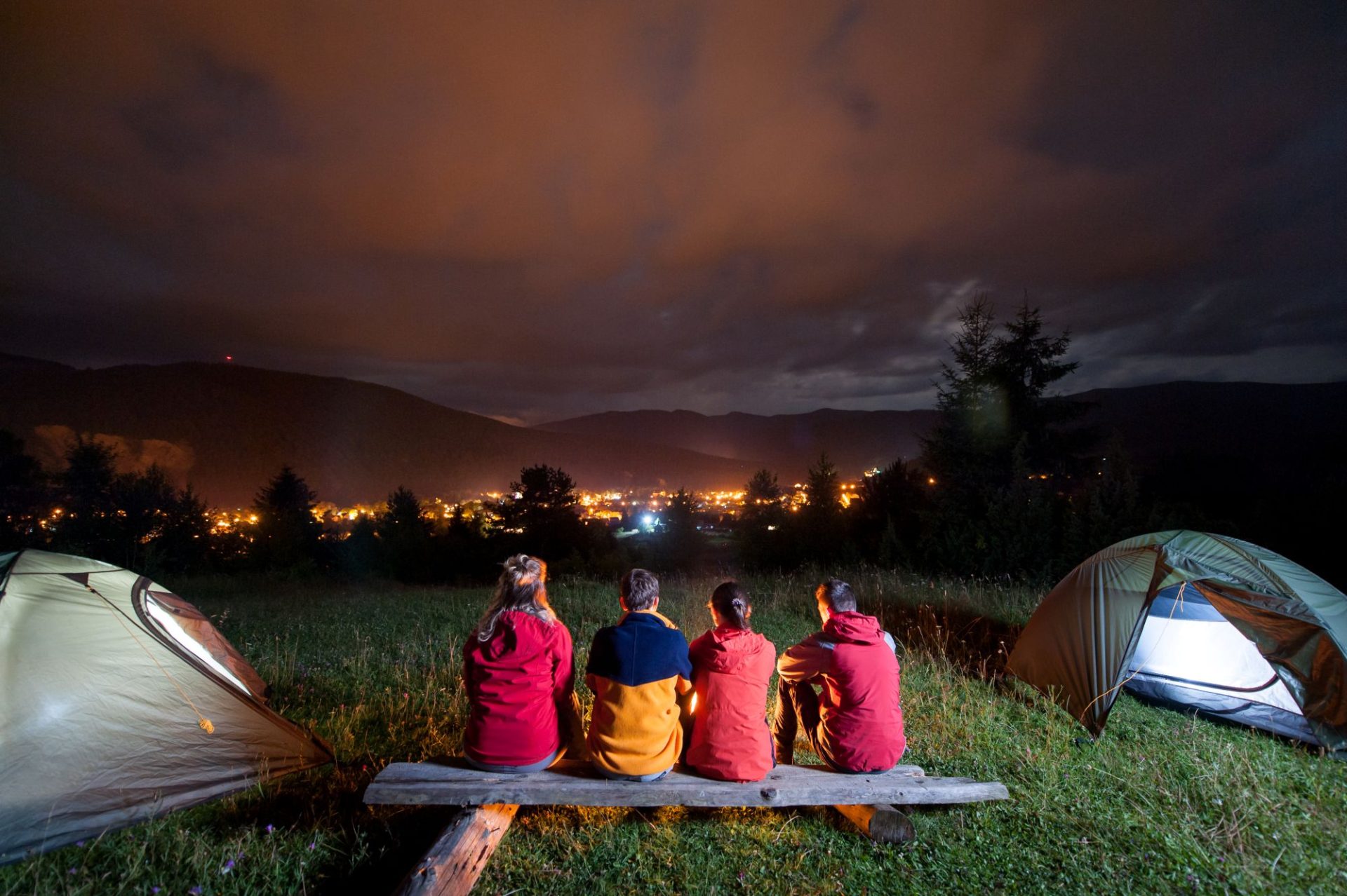Lifestyle of people living in camping