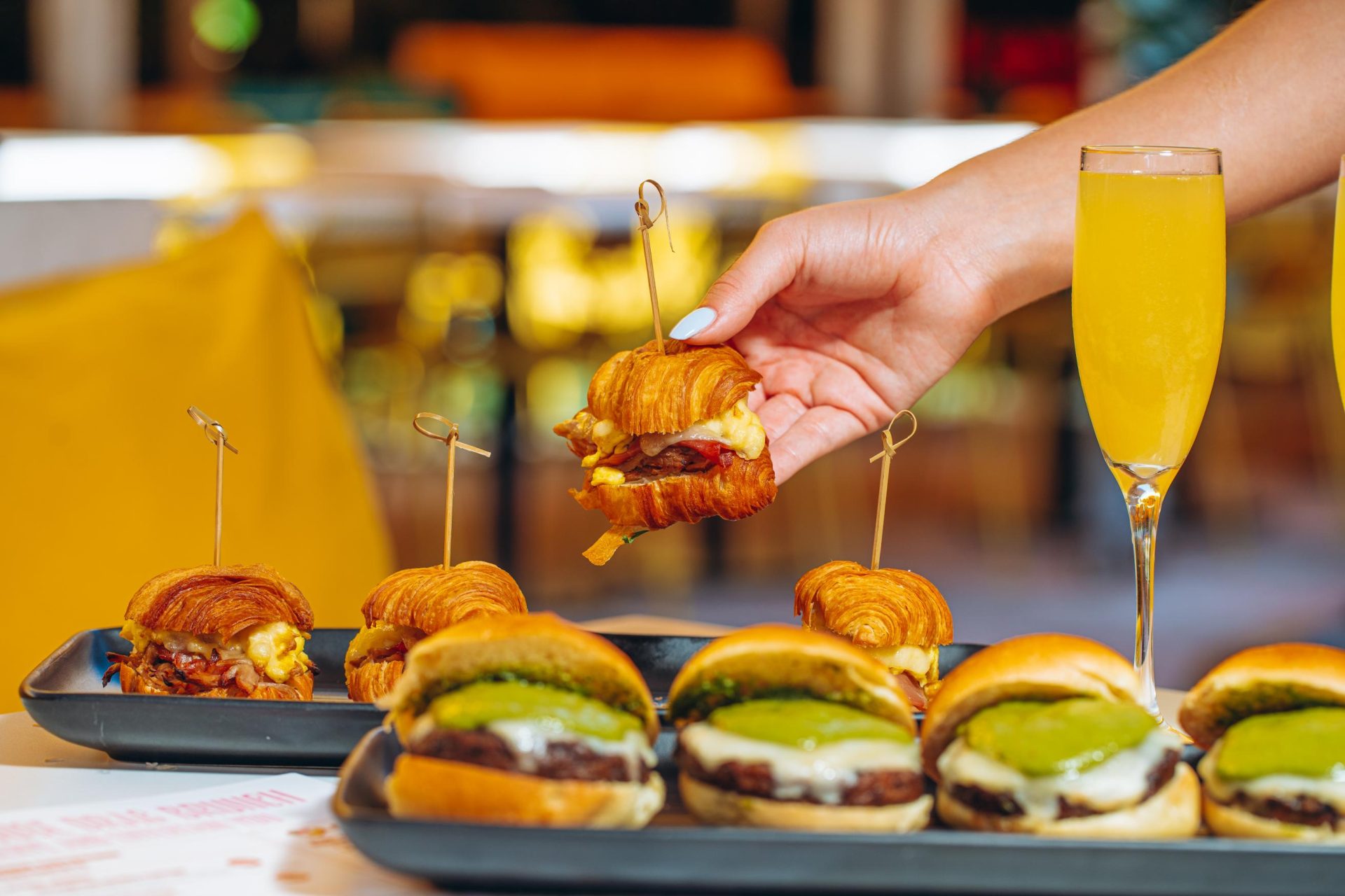 R Cuban Breakfast Sandwich & Cheeseburger Slider