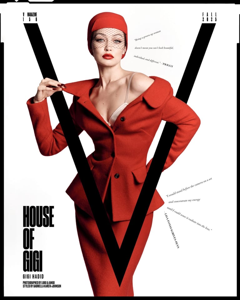 Gigi Hadid for V Magazine V156 Fall 2025 Photoshoot Glamour