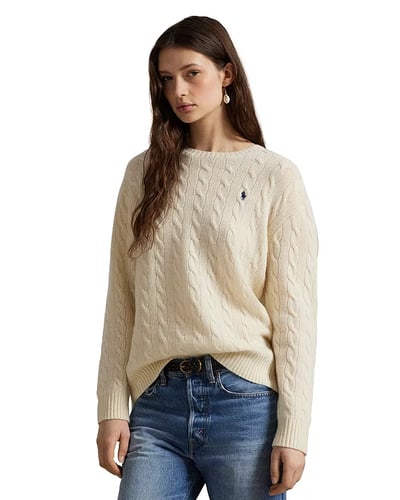 Polo Ralph Lauren Cable Wool Cashmere Crewneck Sweater