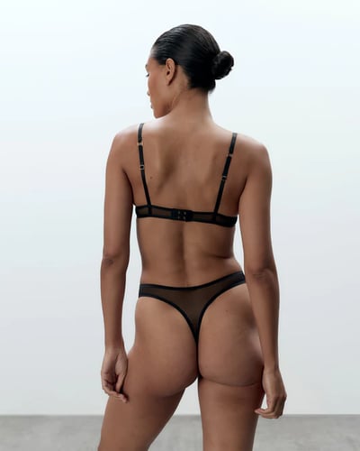 Naomi High-Waist Thong Black