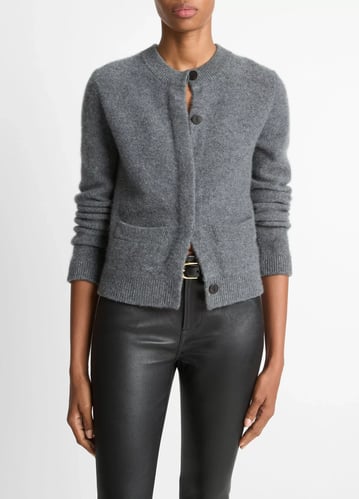 Plush Cashmere Shrunken Cardigan