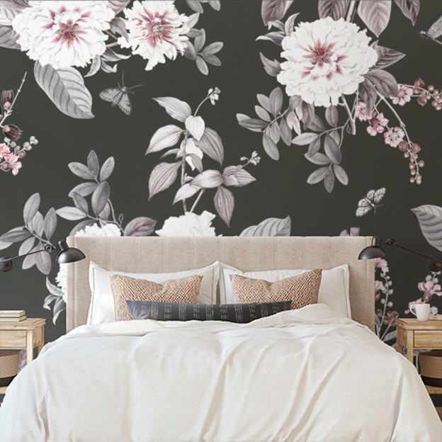 See How Modern Wallpaper with Texture Adds Allure Thanks To Black Grasscloth Wallpaper