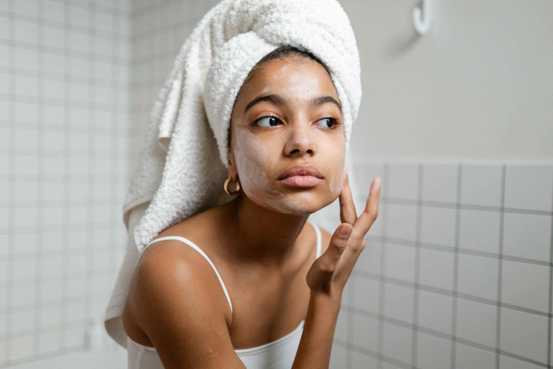 applying skincare
