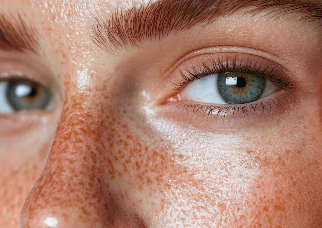 freckles closeup