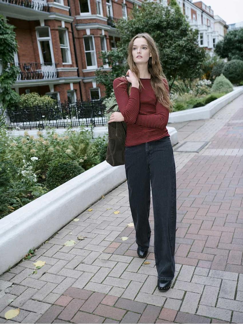 Lulu Tenney verblüfft im Massimo Dutti Herbst 2025 City Walk Editorial