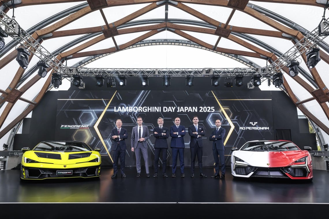 Lamborghini Day Japan 2025: Lamborghini eletriza Tóquio com a estreia do Fenomeno na região Ásia-Pacífico.